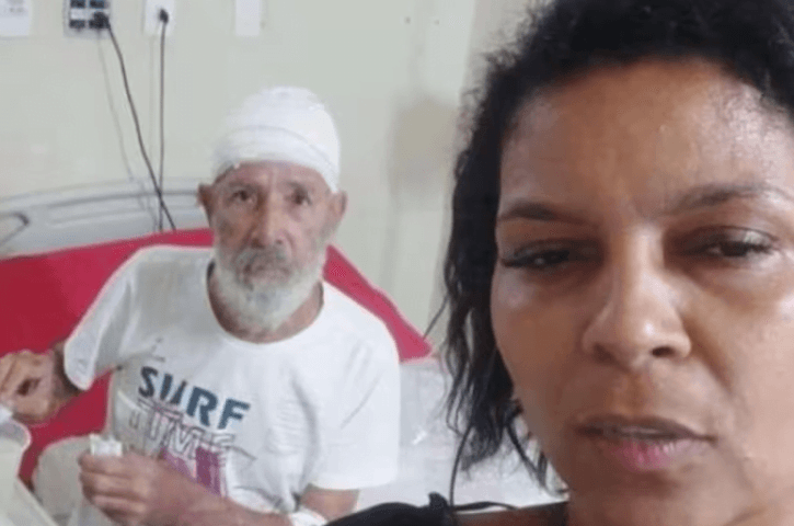 Hombre y mujer en el hospital